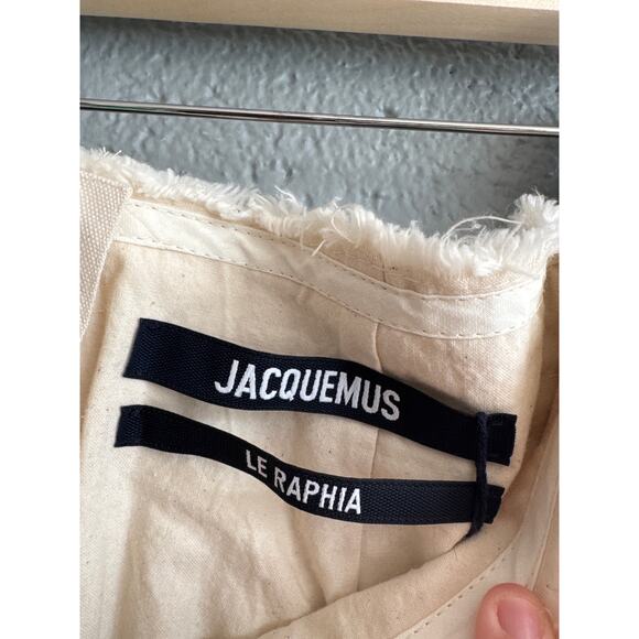 NWT Jacquemus Le Raphia Artichaut Ruffled Cotton Mini Jupe Skirt sz 40 - Picture 3 of 7